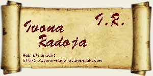 Ivona Radoja vizit kartica
